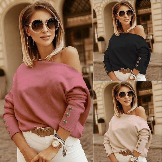 Solid Color Street Long-sleeved Sweaters