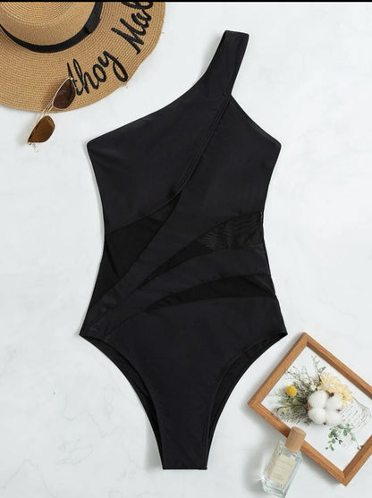 Solid Color One-piece Swimsuit Bikini