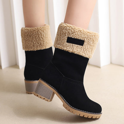 Fashion Personality Suede Low-cut Women's Boots