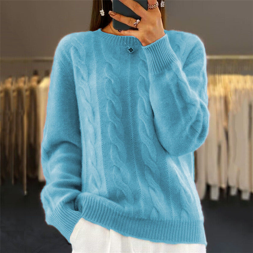 Retro Cable-knit Pullover Sweaters