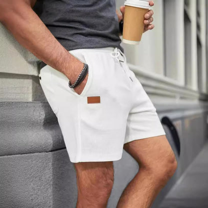 Solid Color Daily Loose Shorts Men's Sports Casual Pants