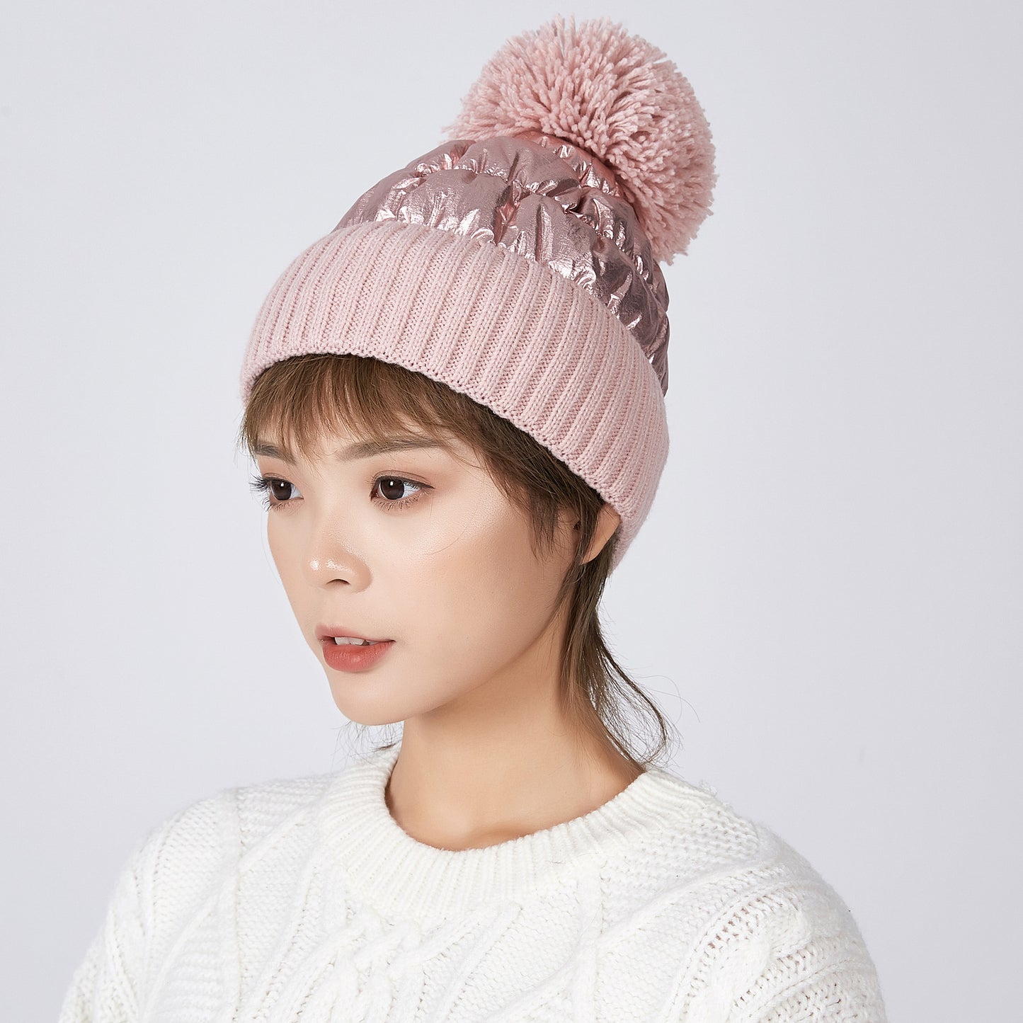 Thick woolen ladies warm hat