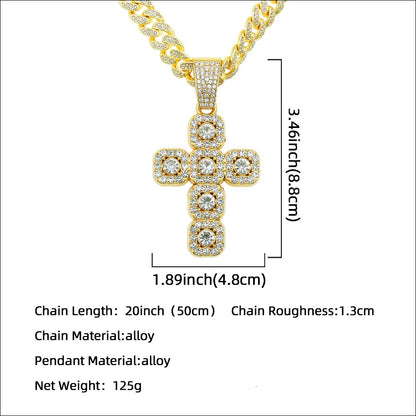 Diamond Cross Pendant Cuban Necklaces