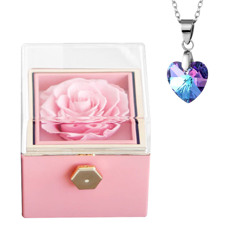 Rose Jewelry Box with Necklaces