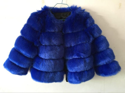 Mink fur coats elegant thick and warm