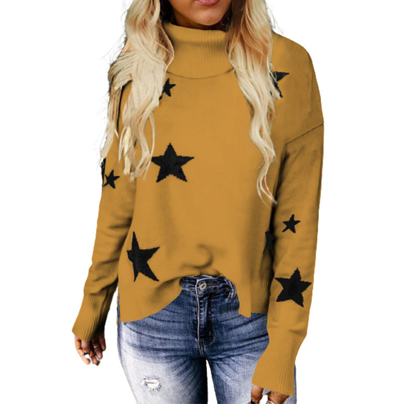 Turtleneck Long Sleeve Pullovers