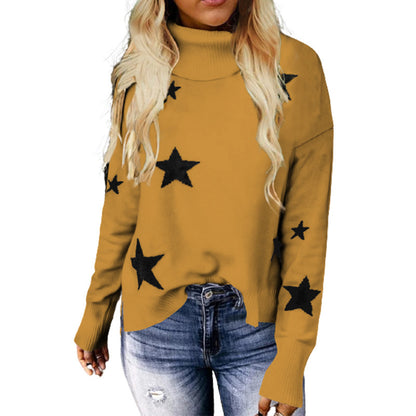 Turtleneck Long Sleeve Pullovers