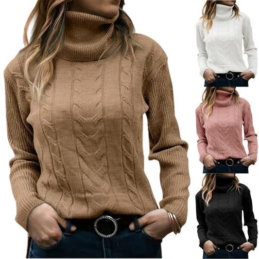 Turtleneck Sweater Retro Long Sleeve Sweaters