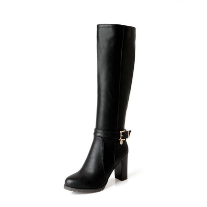 Chunky Heel Knee-high Boots