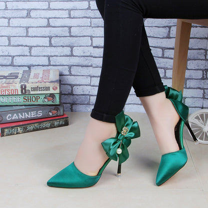 Fashionable bow ladies stiletto shoes