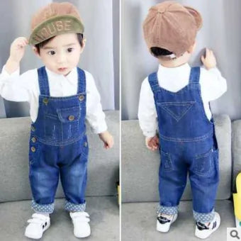 Toddler Boys' Denim Overalls Jeans Jumpsuit