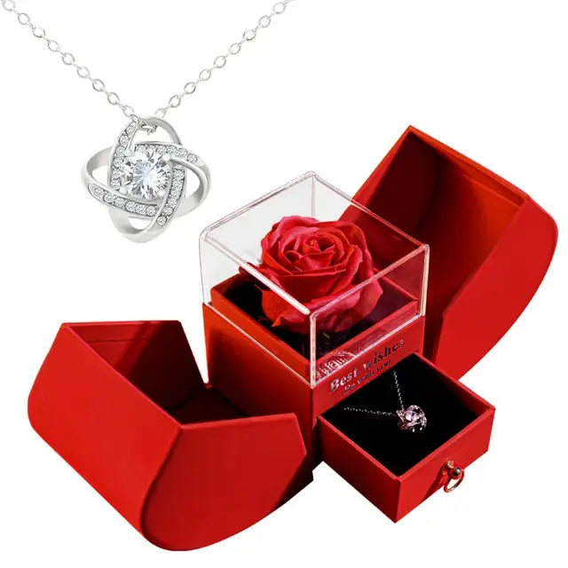 Eternal Rose Gift Necklace Boxes