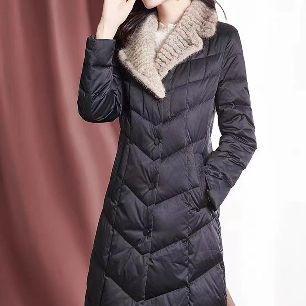 Warm Mink Fur Collar Jackets