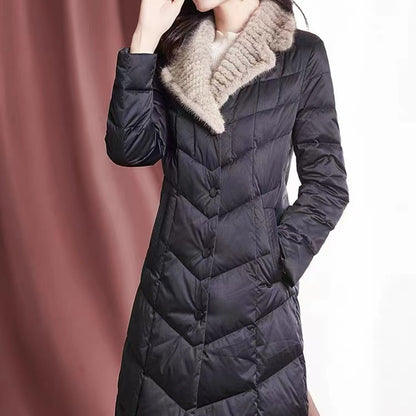 Warm Mink Fur Collar Jackets