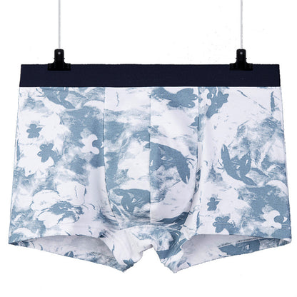 Men's Mid-waist Boxer Printed Cotton