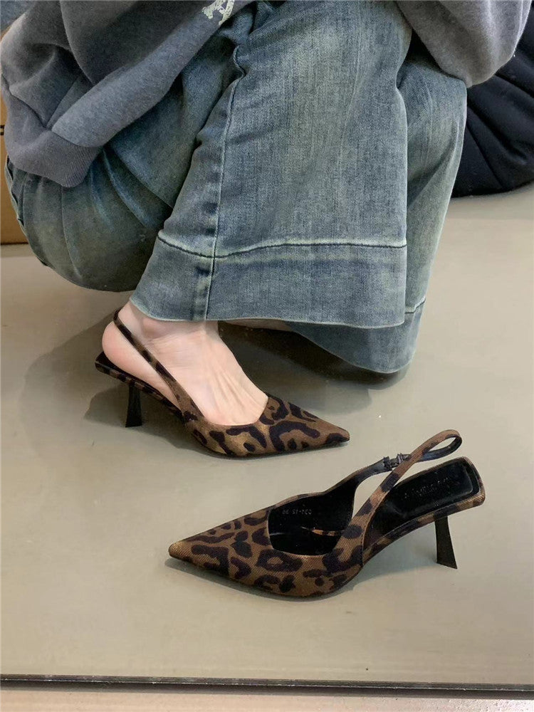 Leopard-print High-heeled Shoes