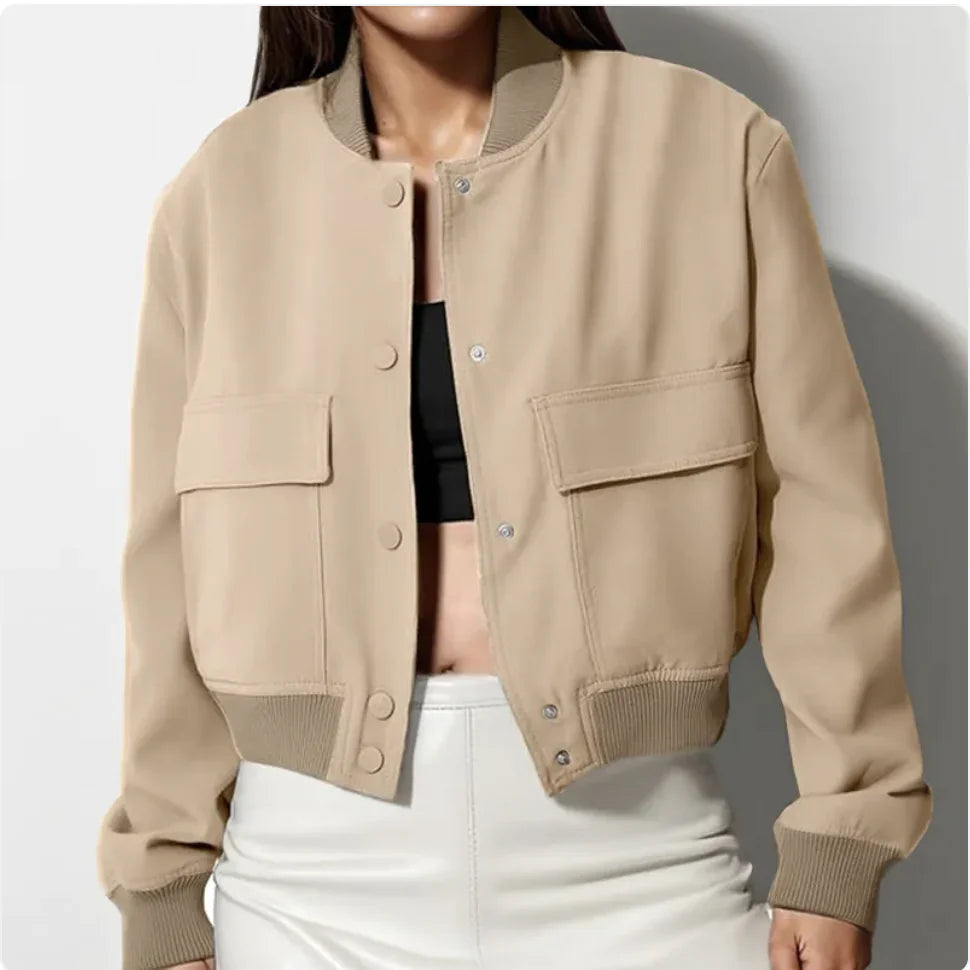 Casual Stand-Collar Button Jackets