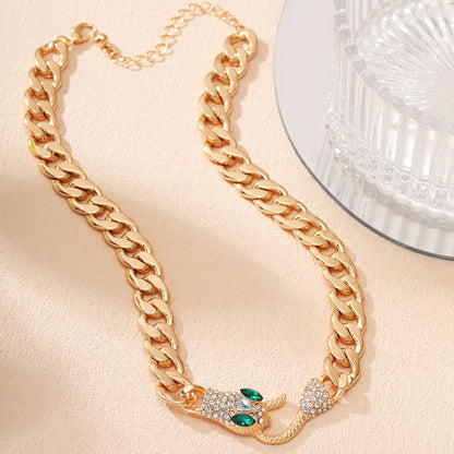 Snake-shaped Metal Chain Necklaces