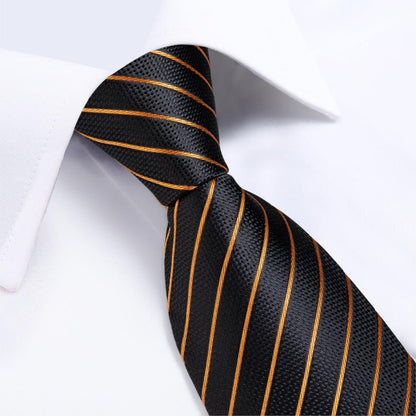 Neckties Luxury Black And Gold