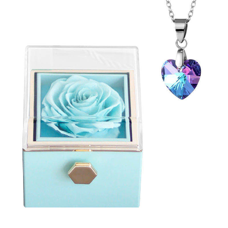 Rose Jewelry Box with Necklaces