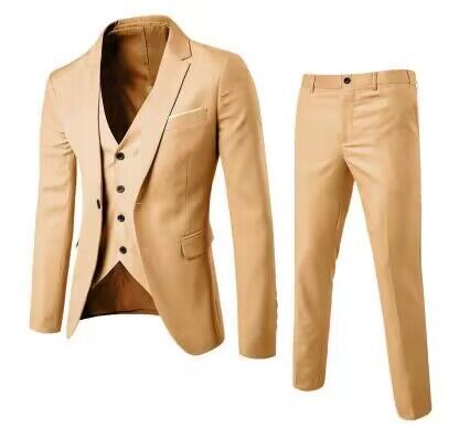 Suit Set Three-piece Set Slim-fit Korean Formal Wear