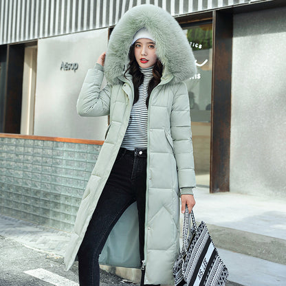 Padded Quilted Jackets With Thick Fur Collar