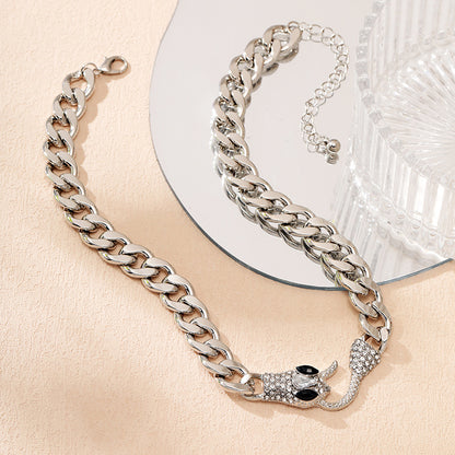 Snake-shaped Metal Chain Necklaces