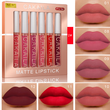 Matte Nonstick Lip Gloss Sets Of 6