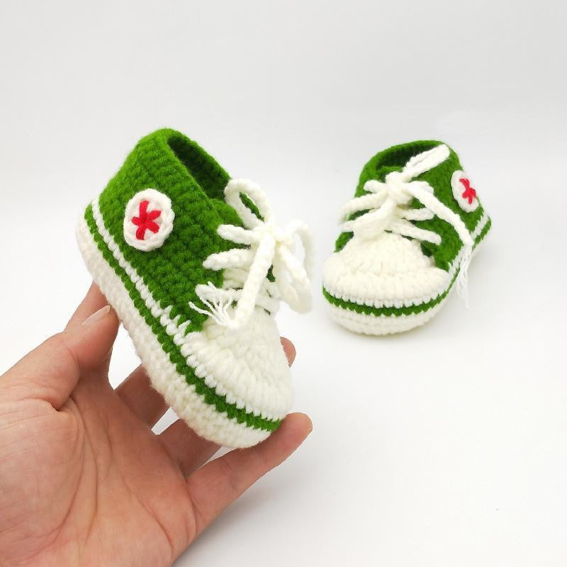 Hand-knitted Baby Infant Soft-soled Bootees