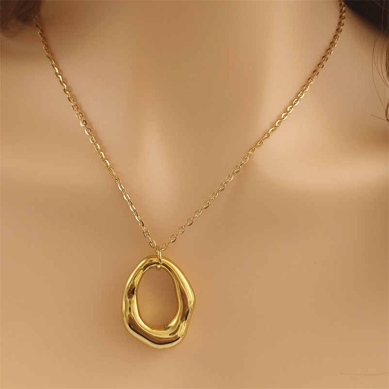 Fashion Simple Temperament Necklace Ccb Material Shaped Pendant