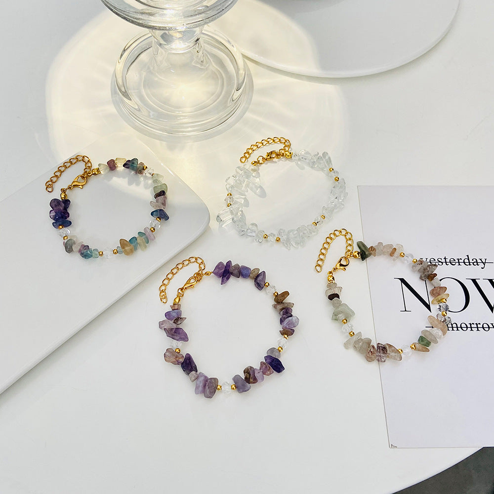 Crystal Shaped Gravel Bracelets