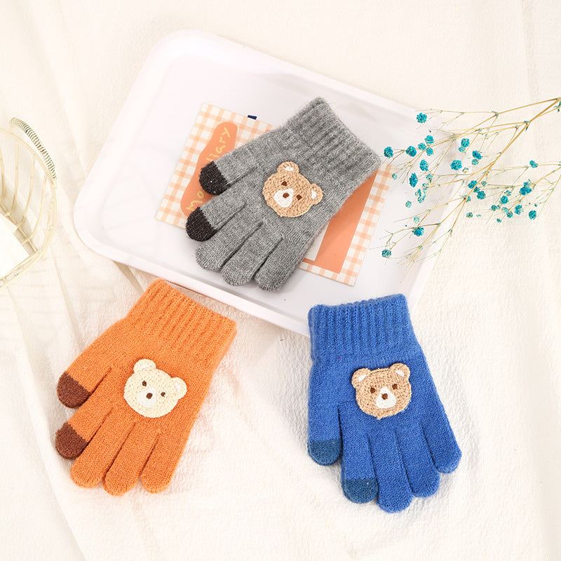 Five Finger Knitting Wool Gloves