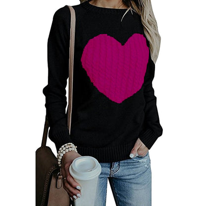 Love Printed Pullover Sweaters