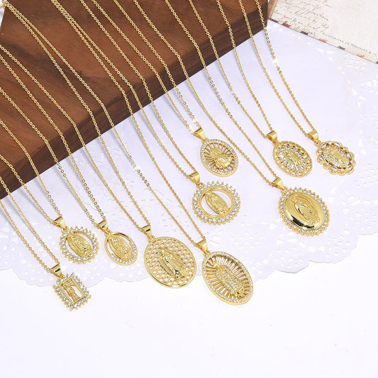 Zircon-inlaid Pendant Necklaces