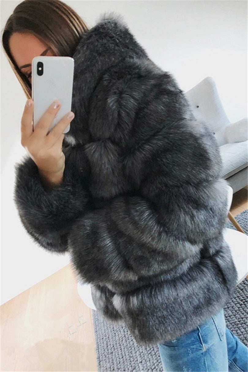 Faux fur jacket