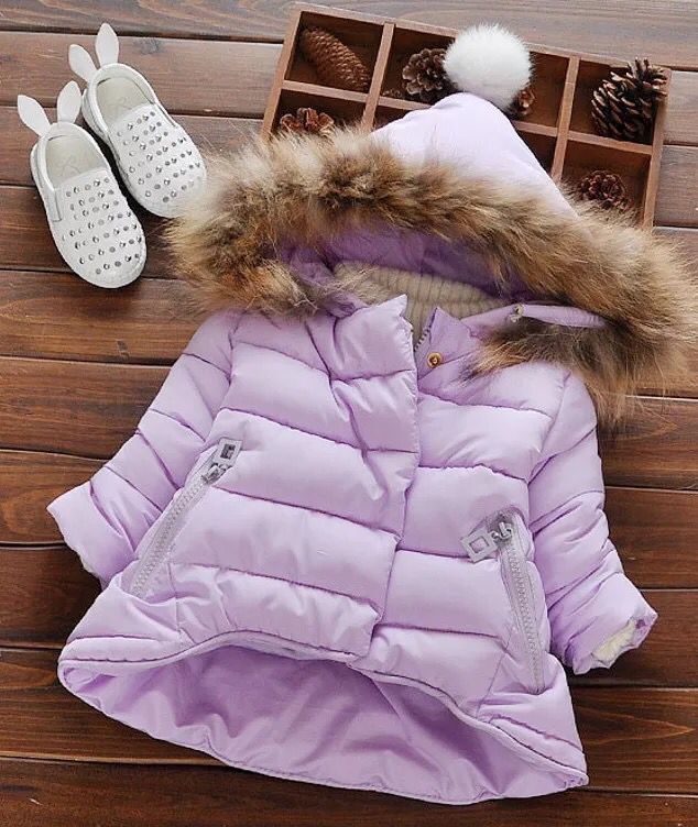 Baby girl's hand-stuffed cotton coats