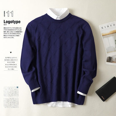 Men's Thick Loose Pullover Round Neck Cashmere Sweaters