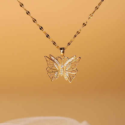 Zircon Butterfly Necklaces