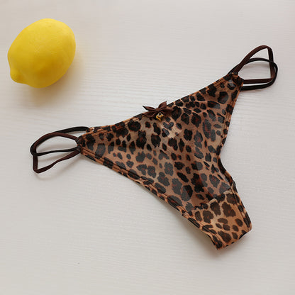 Mesh transparent thongs