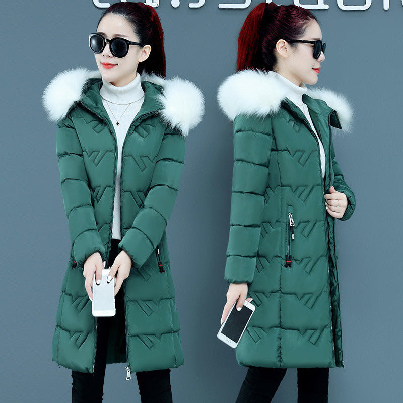 Hooded Big Fur Collar Cotton Jackets