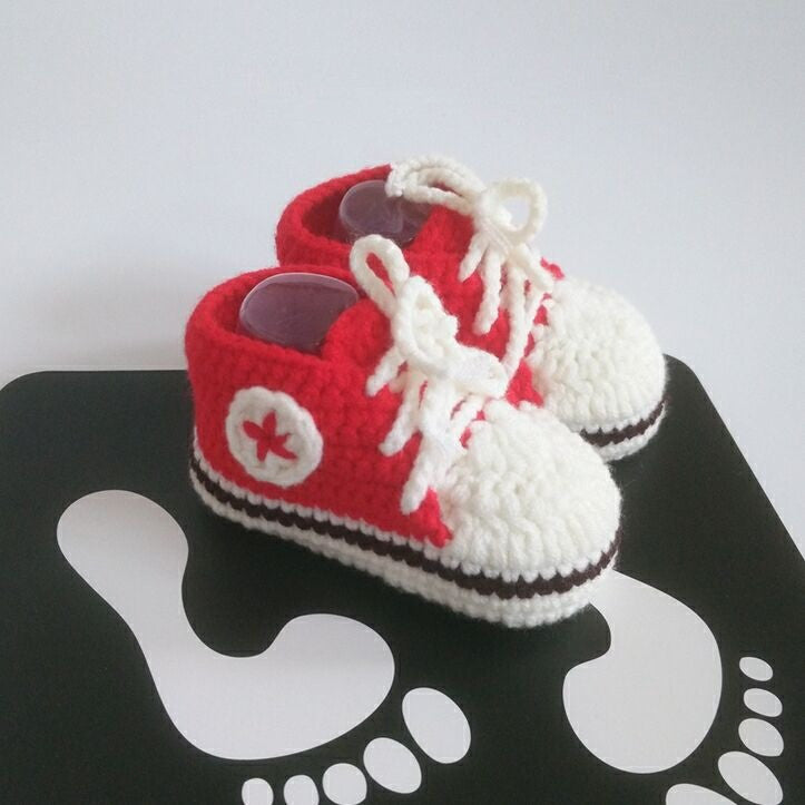 Hand-knitted Baby Infant Soft-soled Bootees