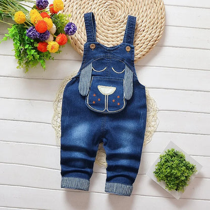 Toddler Boys' Denim Overalls Jeans Jumpsuit