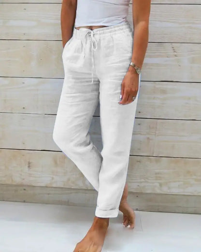 Linen Pants Solid Color