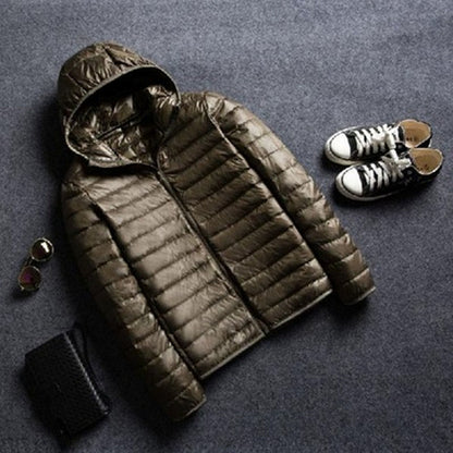 Hooded Short Ultra-thin Down Jacket