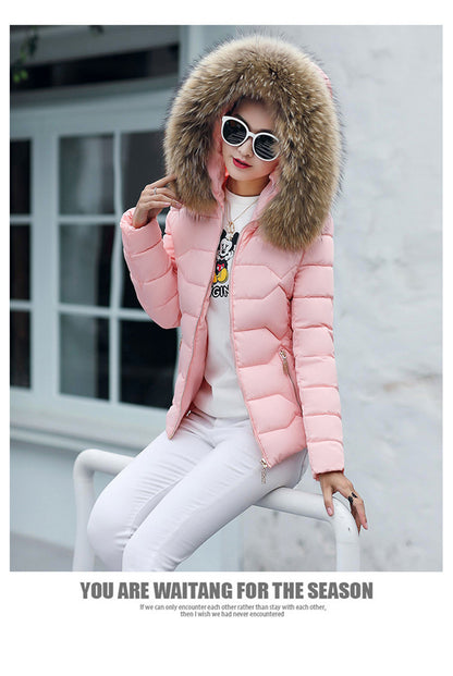 Short Slim Fit Fur Collar Jackets