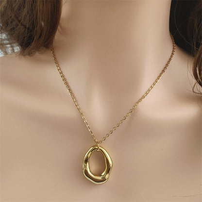 Fashion Simple Temperament Necklace Ccb Material Shaped Pendant