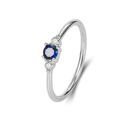 Small Blue Diamond Rings