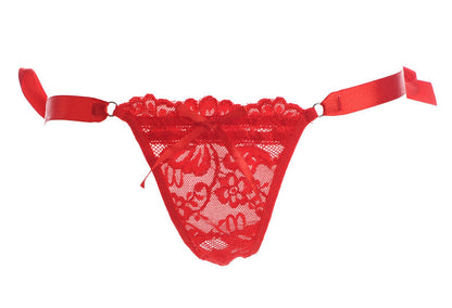 Ladies Knit Lace-up Thong Underwear Thongs