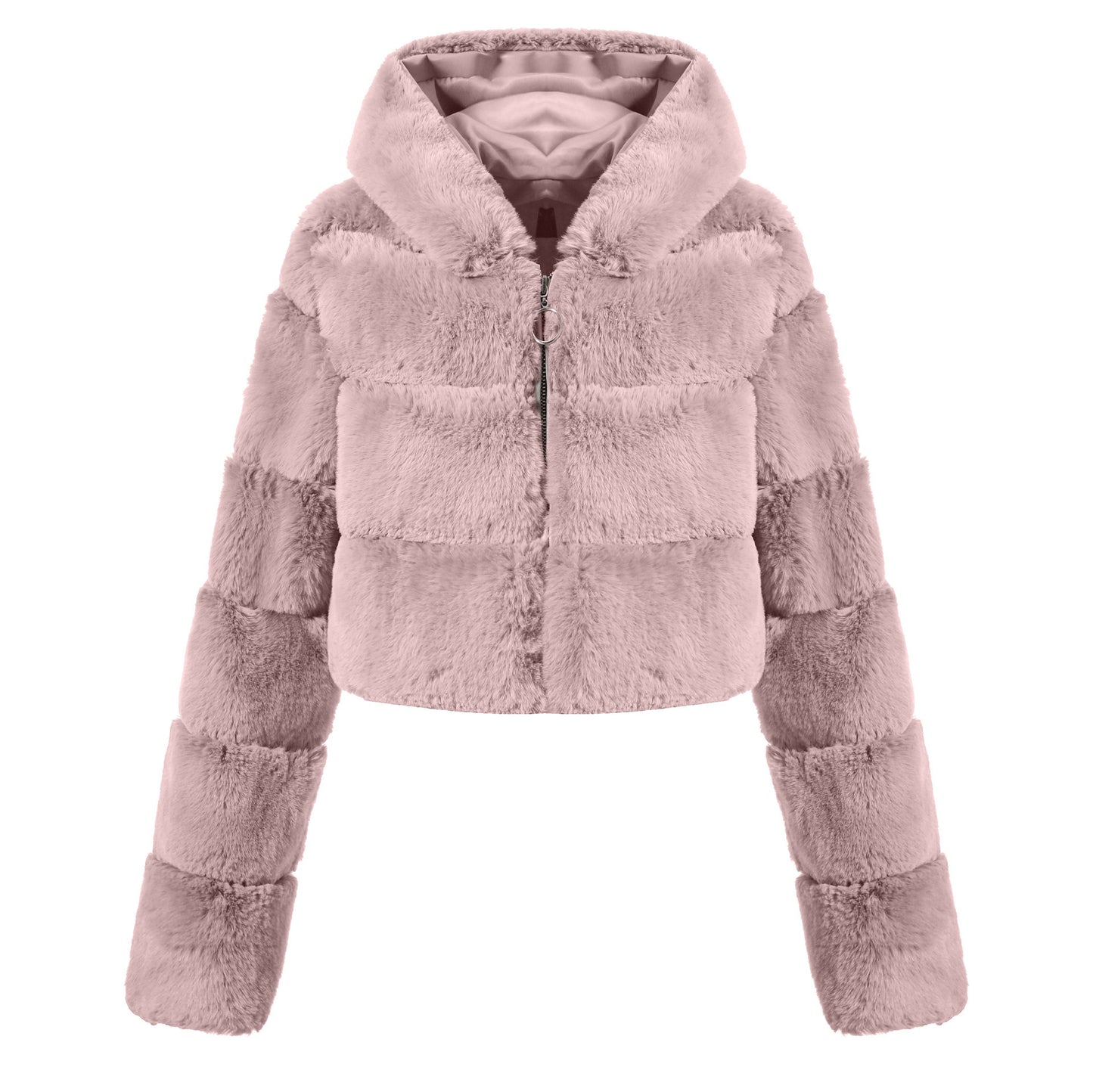 Solid Color Faux Fur Jackets