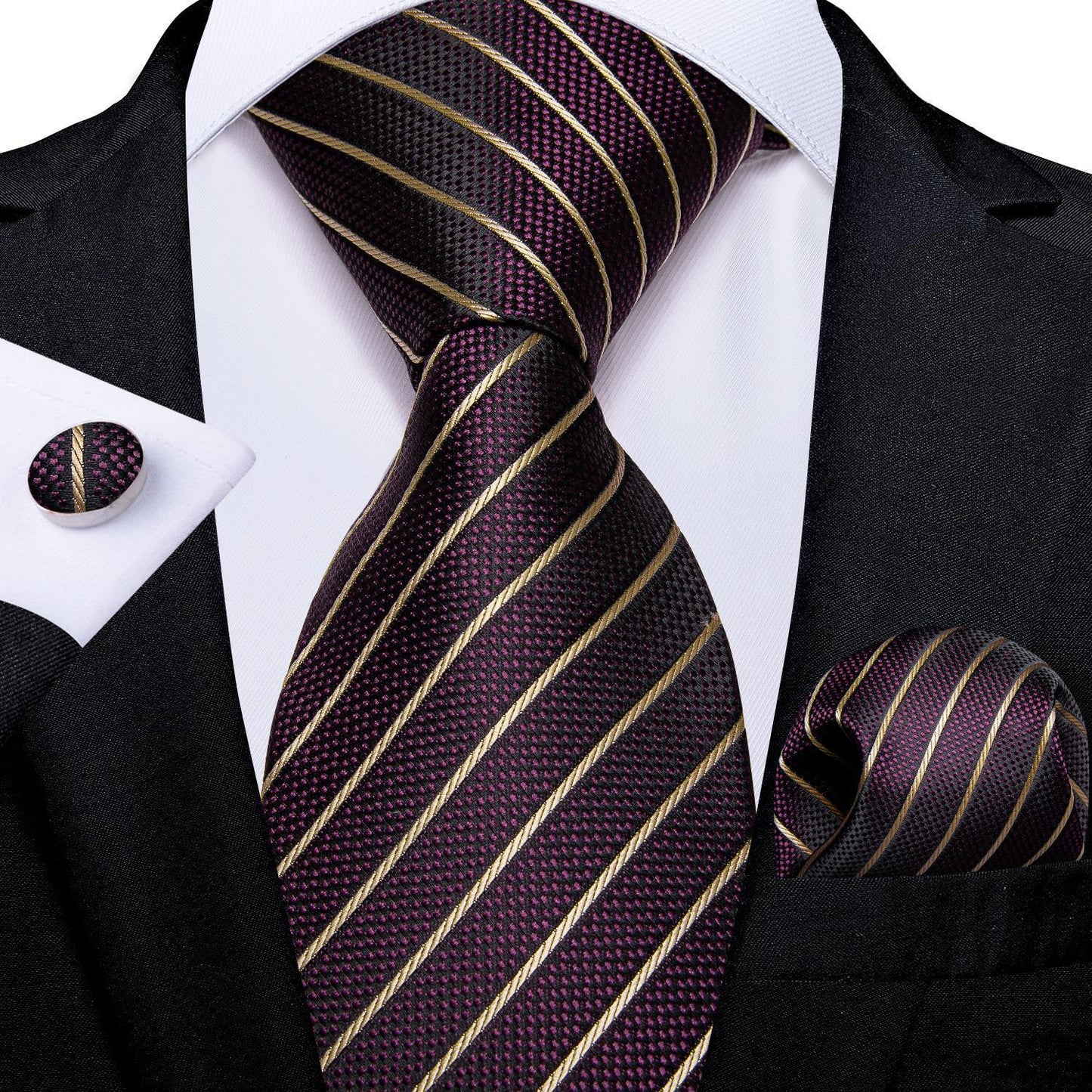 Neckties Luxury Black And Gold